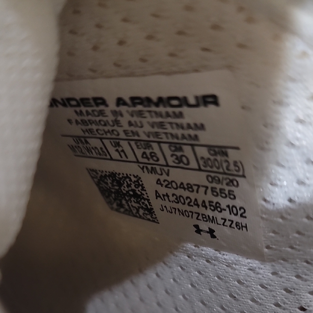 Curry Under Armor Flow 8 Sneakers w/ Gold Accents Size 12 M 13.5 W US EU 46 - Picture 13 of 16